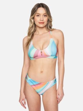 2 Piece Hurley X Moore Aloha Max Retro Wave Moderate Bikini Set